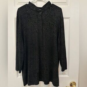 Vikki Vi Black Paisley Women's Top